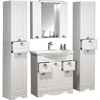 Juego de muebles de baño VCM 5 piezas - Estilo casa de campo Juego de muebles de baño VCM 5 piezas - Estilo casa de campo