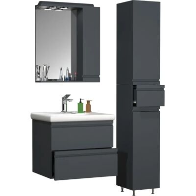 VCM Silora L Badezimmermöbel-Set - Anthrazit VCM Silora L Badezimmermöbel-Set - Anthrazit