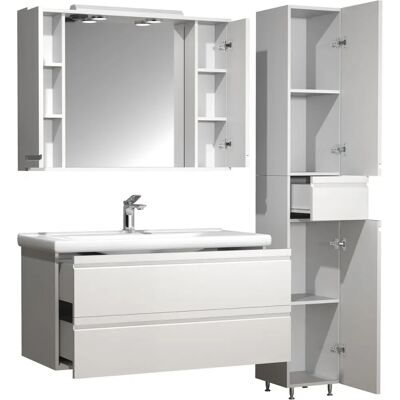 Conjunto de Muebles de Baño VCM Silora - Blanco - 4 Piezas Conjunto de Muebles de Baño VCM Silora - Blanco - 4 Piezas