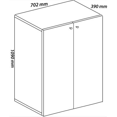 ebuy24 - LonaXL5DT - Hvit - 2 dører - Skoskåp ebuy24 - LonaXL5DT - Hvit - 2 dører - Skoskåp