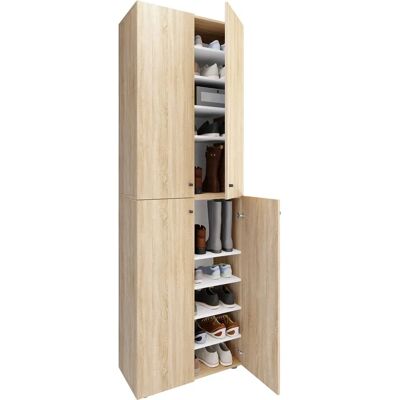 VCM XL Holz Großer Schuhschrank mit 10 Fächern - Schuhregal Möbel VCM XL Holz Großer Schuhschrank mit 10 Fächern - Schuhregal Möbel