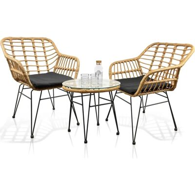 Ensemble de jardin VCM 5 pièces - Mobilier en rotin pour balcon - Publicité Ensemble de jardin VCM 5 pièces - Mobilier en rotin pour balcon - Publicité