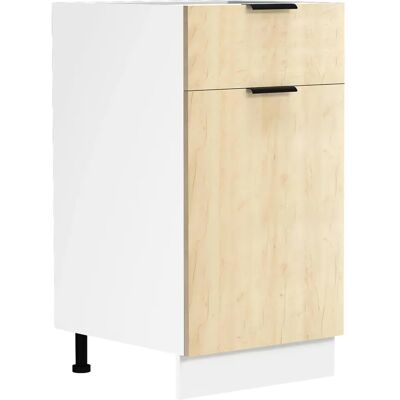 Armoire de Cuisine VCM Fasola - Blanc/Chêne Miel - 82cm de haut - Publicité Armoire de Cuisine VCM Fasola - Blanc/Chêne Miel - 82cm de haut - Publicité