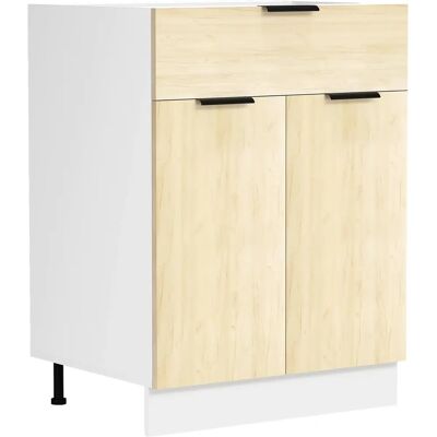 Armoire de Cuisine VCM Fasola Blanc / Chêne Miel - 82x60x46 cm - Publicité Armoire de Cuisine VCM Fasola Blanc / Chêne Miel - 82x60x46 cm - Publicité