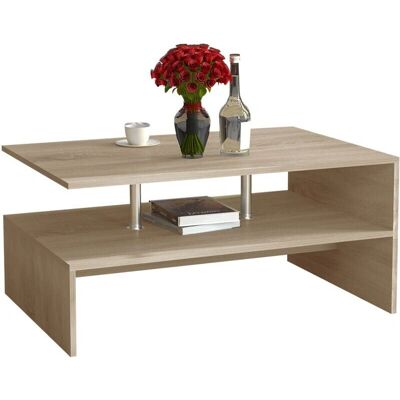 VCM Maliso L Holz Sofatisch - Stauraum, Modernes Design, 90x60cm VCM Maliso L Holz Sofatisch - Stauraum, Modernes Design, 90x60cm