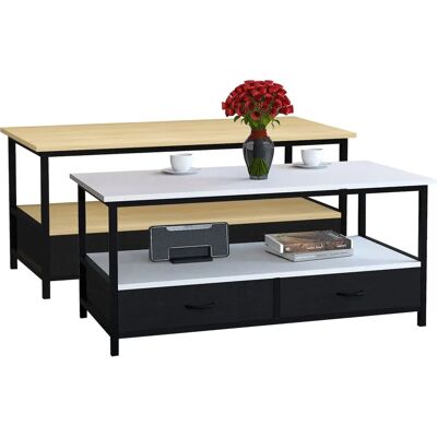 Mesa de Centro Flonila Blanca con Almacenamiento - Sofá Mesa de Centro Flonila Blanca con Almacenamiento - Sofá