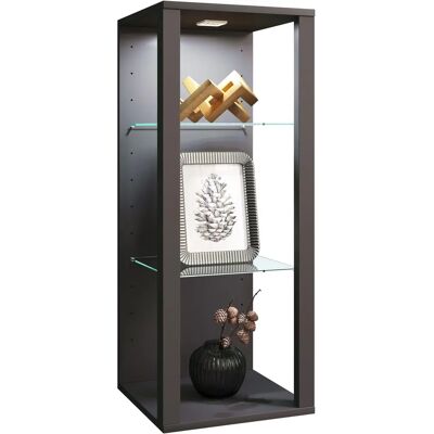 Vitrina de Pared Glasol M VCM - Estantes de Cristal, Abierta, Anthracita Vitrina de Pared Glasol M VCM - Estantes de Cristal, Abierta, Anthracita
