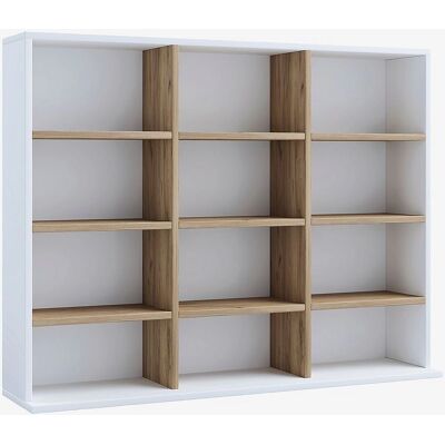 VCM Megosa L Bogreol - Justerbare hylder - Hvid/Honning eg - 82x102x23cm VCM Megosa L Bogreol - Justerbare hylder - Hvid/Honning eg - 82x102x23cm