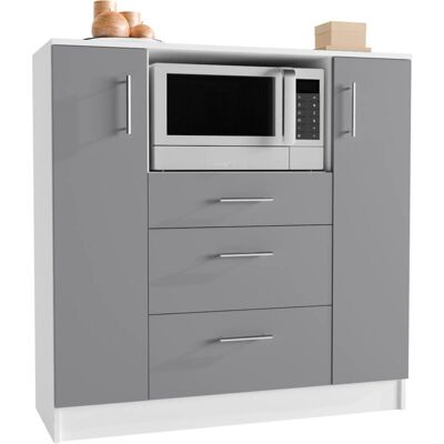 Armoires de Cuisine VCM Esilo - Rangement Modulable - Blanc/Anthracite - Publicité Armoires de Cuisine VCM Esilo - Rangement Modulable - Blanc/Anthracite - Publicité