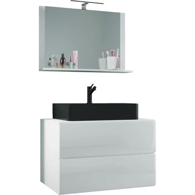 VCM 3-tlg. Badezimmer Set - Weiß, 80cm breit, Modell VCM 3-tlg. VCM 3-tlg. Badezimmer Set - Weiß, 80cm breit, Modell VCM 3-tlg.