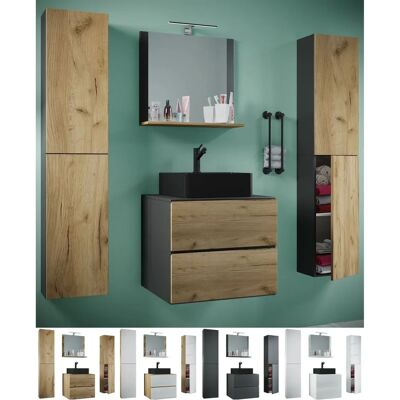 VCM 5-piece Bathroom Furniture Set - White, 60cm VCM 5-piece Bathroom Furniture Set - White, 60cm