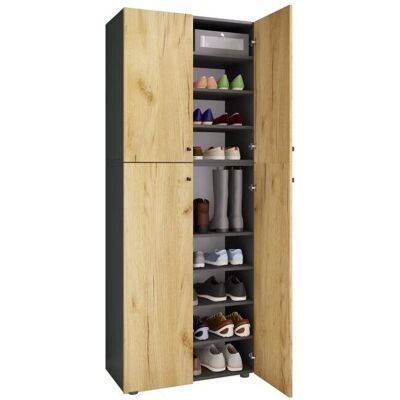 VCM Stor Skoskab - 9 Rum - Antracit / Honning Eg VCM Stor Skoskab - 9 Rum - Antracit / Honning Eg