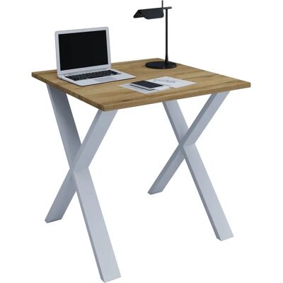 VCM my office Lona Schreibtisch - Quadrat, Honig-Eiche, Stahl, 80x80cm VCM my office Lona Schreibtisch - Quadrat, Honig-Eiche, Stahl, 80x80cm
