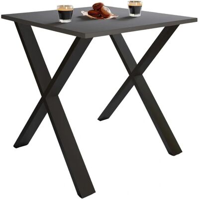 Mesa de comedor XonaX Ebuy24 - 80x50 cm, negro Mesa de comedor XonaX Ebuy24 - 80x50 cm, negro