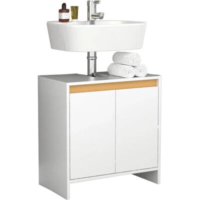 VCM Malira fürdőszobai szekrény - Fehér / Méz tölgy - 58cm VCM Malira fürdőszobai szekrény - Fehér / Méz tölgy - 58cm