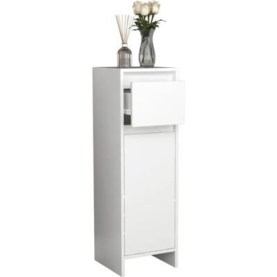 Armoire de bain VCM Malira - 30x30x95cm - Blanc - Publicité Armoire de bain VCM Malira - 30x30x95cm - Blanc - Publicité
