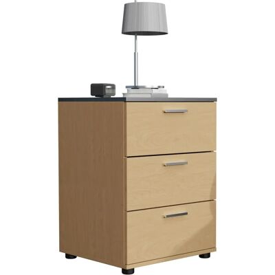 VCM Nachttisch - Testalo Serie - Eiche, Anthrazit - 59x46x42 cm VCM Nachttisch - Testalo Serie - Eiche, Anthrazit - 59x46x42 cm