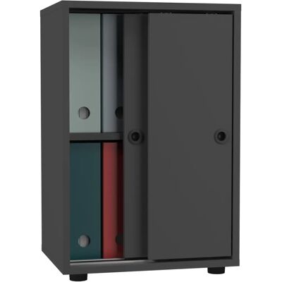 Armario de Oficina VCM Ulas - Antracita, 2 Compartimentos, 74x49x38cm Armario de Oficina VCM Ulas - Antracita, 2 Compartimentos, 74x49x38cm