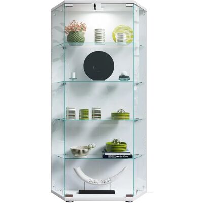 VCM Hvit Trapez Glasskap - Skap VCM Hvit Trapez Glasskap - Skap