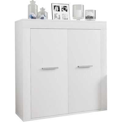 Buffet Usilo 80cm Blanc - Meuble de rangement - Publicité Buffet Usilo 80cm Blanc - Meuble de rangement - Publicité