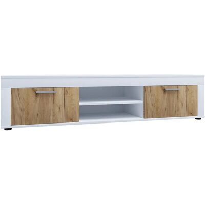 VCM Usilo XL 160cm Weiß / Honig Eiche TV Möbel - Lowboard VCM Usilo XL 160cm Weiß / Honig Eiche TV Möbel - Lowboard