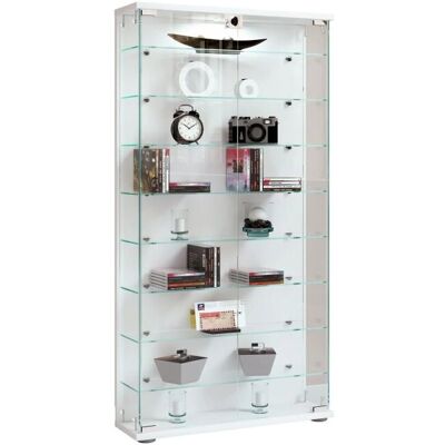 VCM Stelas Weiße Glasvitrine - Vitrine VCM Stelas Weiße Glasvitrine - Vitrine