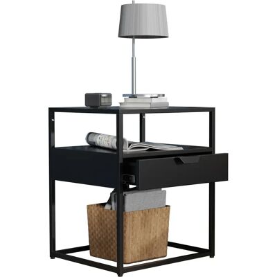 VCM Nachtschrank Beistelltisch - Industrielles Metall Design - 55cm hoch VCM Nachtschrank Beistelltisch - Industrielles Metall Design - 55cm hoch