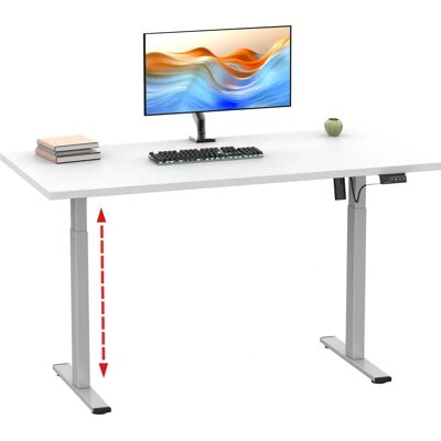 VCM Weiß Elektrischer Höhenverstellbarer Schreibtisch 110x50 - Schreibtisch VCM Weiß Elektrischer Höhenverstellbarer Schreibtisch 110x50 - Schreibtisch