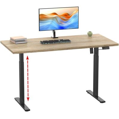 VCM Lona Elektrisch Verstelbaar Bureau - 110x50cm Zwart VCM Lona Elektrisch Verstelbaar Bureau - 110x50cm Zwart