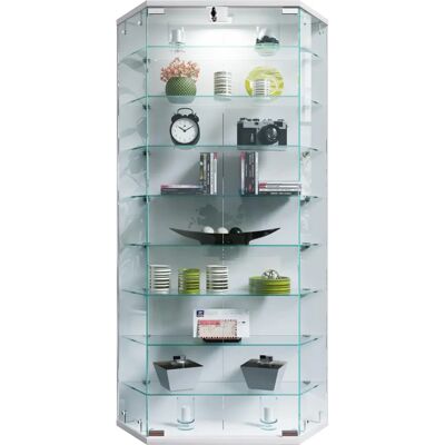 VCM Wandvitrine Weiß - Verstellbare Glasregale VCM Wandvitrine Weiß - Verstellbare Glasregale