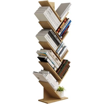 VCM Nulis XL Wooden Bookshelf - Books & Decor - 144x40x20cm VCM Nulis XL Wooden Bookshelf - Books & Decor - 144x40x20cm