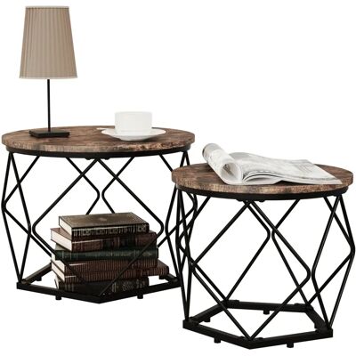 VCM Helaro M Vintage Oak Industrial Coffee Table - Tische VCM Helaro M Vintage Oak Industrial Coffee Table - Tische