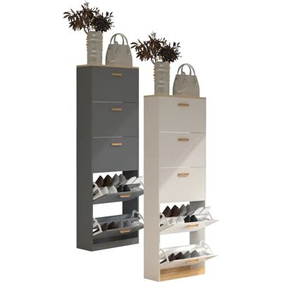 VCM Halom Shoe Cabinet - Space Saving, 5 Compartments VCM Halom Shoe Cabinet - Space Saving, 5 Compartments