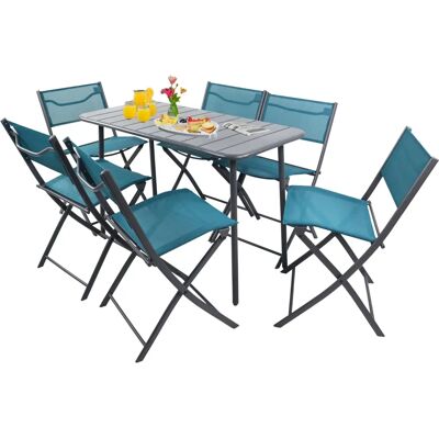 VCM Sumila 45 cm - Gartenset - 6 Stühle, 1 Tisch VCM Sumila 45 cm - Gartenset - 6 Stühle, 1 Tisch