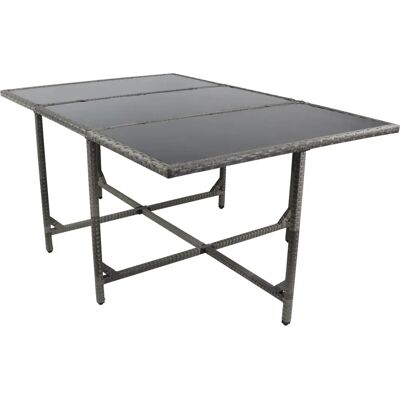 VCM Rattanstisch für Garten - 170x110 - Grau - Gartentisch VCM Rattanstisch für Garten - 170x110 - Grau - Gartentisch
