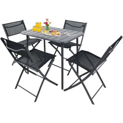 VCM Gartentisch - 4 Stühle - 72x80cm - Gartenmöbel-Set VCM Gartentisch - 4 Stühle - 72x80cm - Gartenmöbel-Set