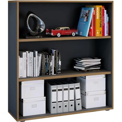 Archivo VCM Salia - Anthracita, Roble Miel - Ahorro de espacio, Estantes ajustables Archivo VCM Salia - Anthracita, Roble Miel - Ahorro de espacio, Estantes ajustables