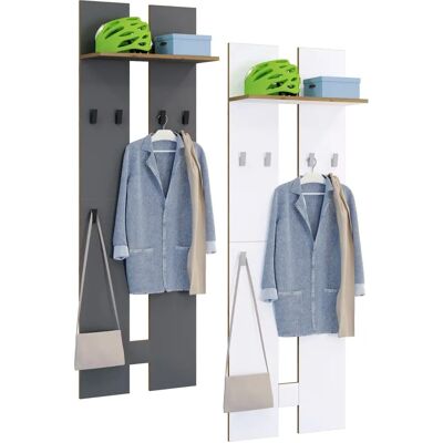 VCM Salia Weiß Wandgarderobe mit 6 Haken VCM Salia Weiß Wandgarderobe mit 6 Haken