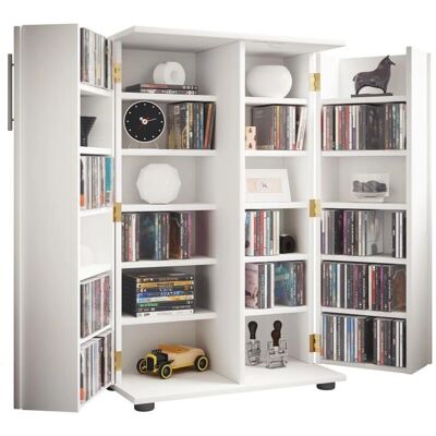 VCM Engalo XL Holz-CD DVD Regal - Platzsparend, Abschließbar VCM Engalo XL Holz-CD DVD Regal - Platzsparend, Abschließbar