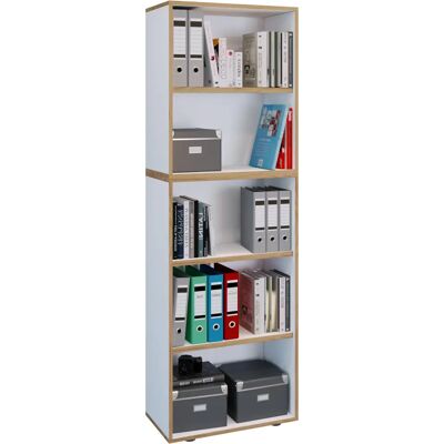 VCM Salia Aktenschrank - 5 Fächer, Weiß & Honig Eiche VCM Salia Aktenschrank - 5 Fächer, Weiß & Honig Eiche