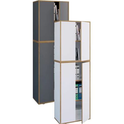 VCM Weiß Honig Eiche Salia Aktenschrank - 4 Fachböden VCM Weiß Honig Eiche Salia Aktenschrank - 4 Fachböden