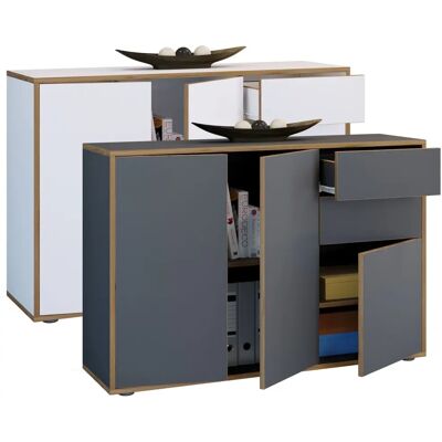 VCM Armoire de rangement en bois avec étagères - Mobilier de bureau - Publicité VCM Armoire de rangement en bois avec étagères - Mobilier de bureau - Publicité
