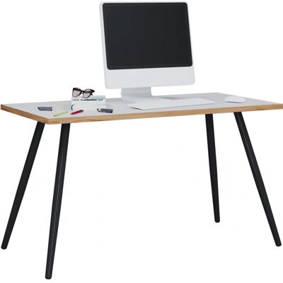 VCM Salia Íróasztal - 138x80cm, Fehér-Fekete, Téglalap VCM Salia Íróasztal - 138x80cm, Fehér-Fekete, Téglalap