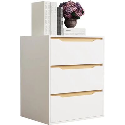 VCM Malira L Nachttisch - Zeitloses Design, 3 Schubladen VCM Malira L Nachttisch - Zeitloses Design, 3 Schubladen