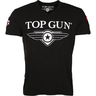 Top Gun TG20191004 Heren Zwart Kort Mouw T-Shirt Top Gun TG20191004 Heren Zwart Kort Mouw T-Shirt