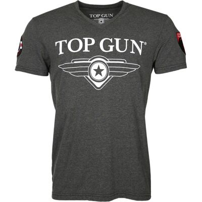 Top Gun TG20191004 Baumwoll-T-Shirt V-Ausschnitt Top Gun TG20191004 Baumwoll-T-Shirt V-Ausschnitt