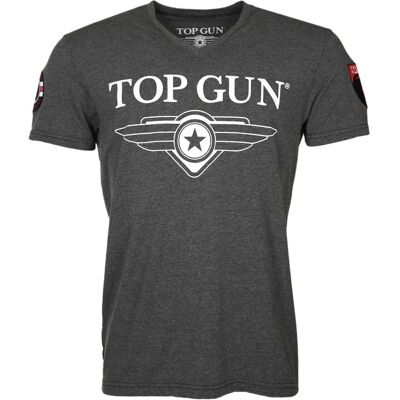 Top Gun TG20191004 Katoenen V-hals T-Shirt Top Gun TG20191004 Katoenen V-hals T-Shirt