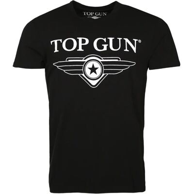 Top Gun Bewolkte T-Shirt TG20191006 - Heren - 3XL - zwart Top Gun Bewolkte T-Shirt TG20191006 - Heren - 3XL - zwart