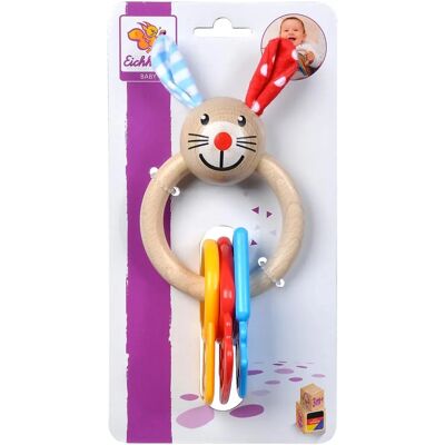 Eichhorn Baby Houten Bijtring - Konijn - Bijtring voor baby's Eichhorn Baby Houten Bijtring - Konijn - Bijtring voor baby's