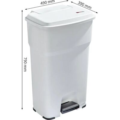 Secchiello con pedale HERA - 85L, Bianco, Uso interno Secchiello con pedale HERA - 85L, Bianco, Uso interno